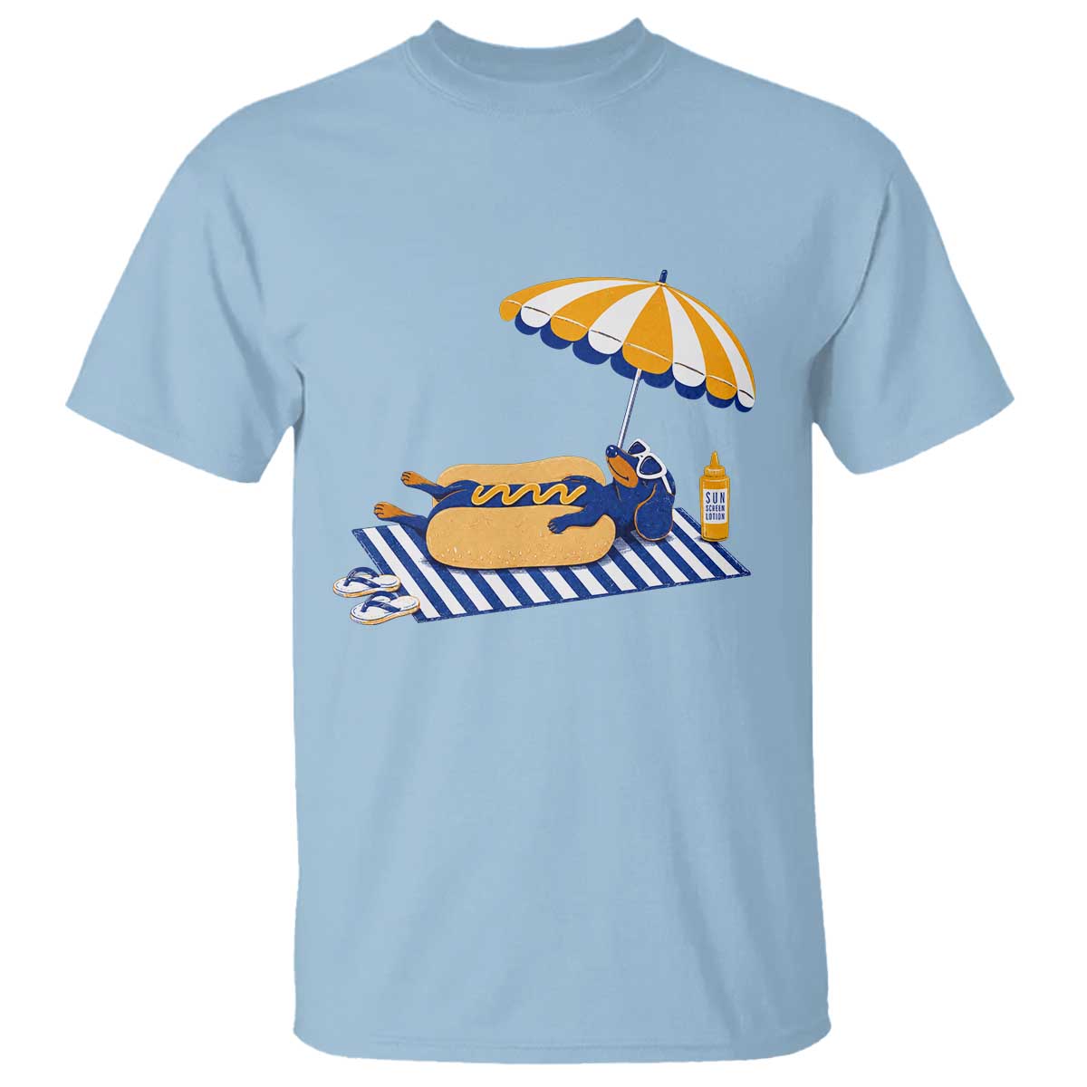 Funny Sausage Dog T Shirt Retro Summer Hot Dog Graphic Dachshund Dog Lover Gift