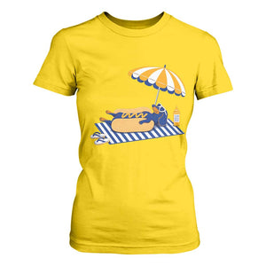 Funny Sausage Dog T Shirt For Women Retro Summer Hot Dog Graphic Dachshund Dog Lover Gift