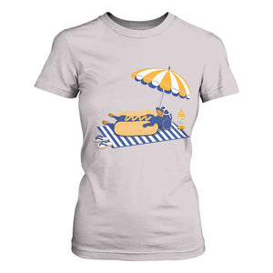 Funny Sausage Dog T Shirt For Women Retro Summer Hot Dog Graphic Dachshund Dog Lover Gift