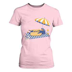 Funny Sausage Dog T Shirt For Women Retro Summer Hot Dog Graphic Dachshund Dog Lover Gift