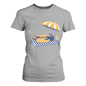 Funny Sausage Dog T Shirt For Women Retro Summer Hot Dog Graphic Dachshund Dog Lover Gift