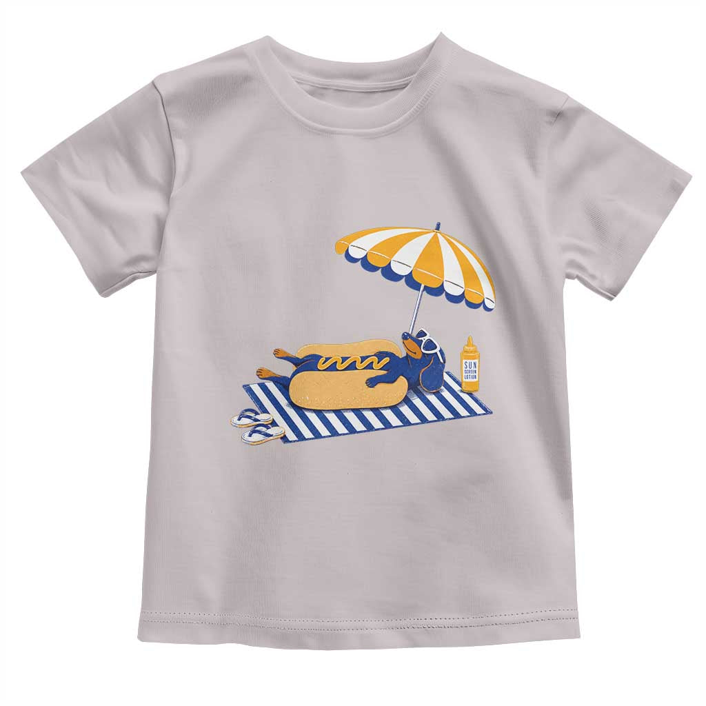 Funny Sausage Dog Toddler T Shirt Retro Summer Hot Dog Graphic Dachshund Dog Lover Gift