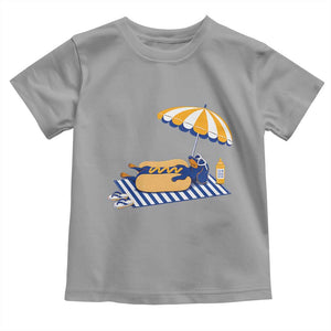 Funny Sausage Dog Toddler T Shirt Retro Summer Hot Dog Graphic Dachshund Dog Lover Gift