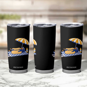 Funny Sausage Dog Tumbler Cup Retro Summer Hot Dog Graphic Dachshund Dog Lover Gift