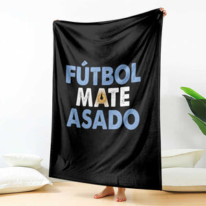 Futbol Mate Asado Argentina Soccer Fan Throw Blanket Argentinian Flag Pride Vintage Football Lovers TS10 Print Your Wear