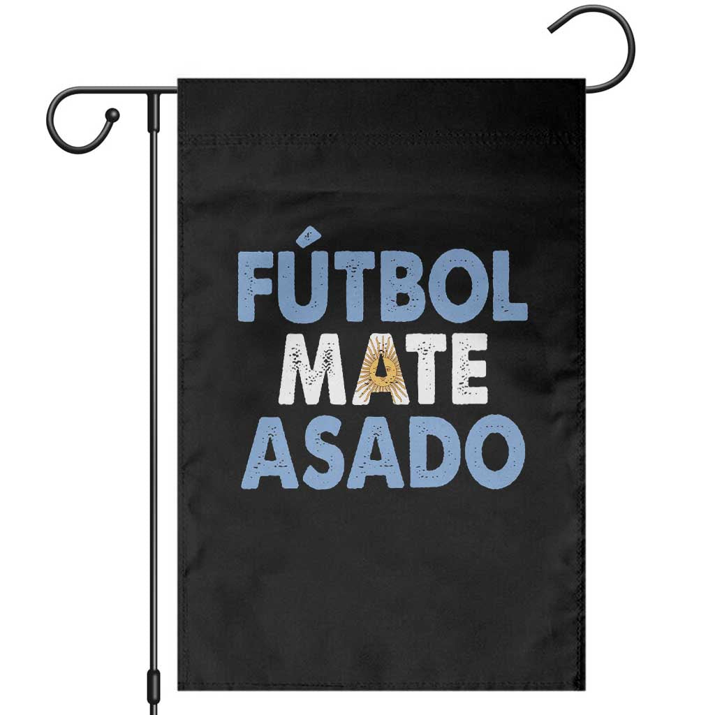 Futbol Mate Asado Argentina Soccer Fan Garden Flag Argentinian Flag Pride Vintage Football Lovers TS10 Black Print Your Wear
