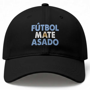 Futbol Mate Asado Argentina Soccer Fan Baseball Cap Argentinian Flag Pride Vintage Football Lovers TS10 Print Your Wear
