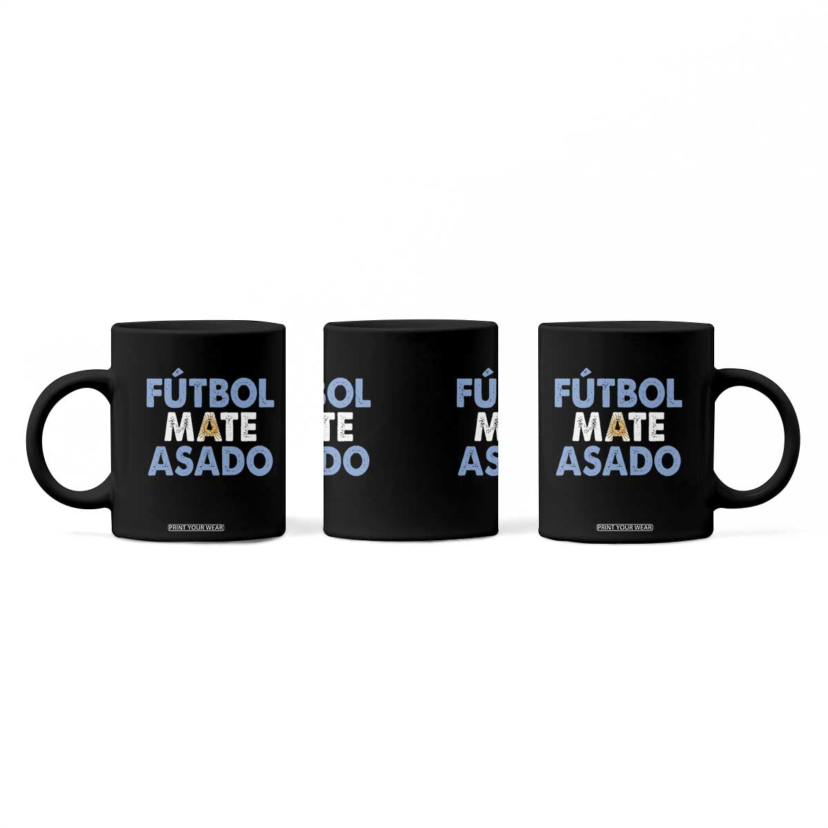 Futbol Mate Asado Argentina Soccer Fan Coffee Mug Argentinian Flag Pride Vintage Football Lovers TS10 Print Your Wear