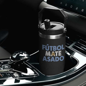 Futbol Mate Asado Argentina Soccer Fan Flip Straw Tumbler Argentinian Flag Pride Vintage Football Lovers TS10 Print Your Wear