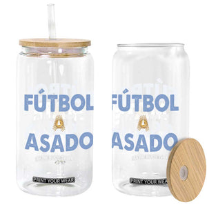 Futbol Mate Asado Argentina Soccer Fan Glass Can Argentinian Flag Pride Vintage Football Lovers TS10 Print Your Wear