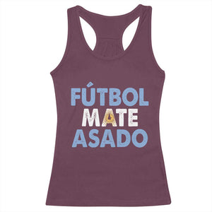 Futbol Mate Asado Argentina Soccer Fan Racerback Tank Top Argentinian Flag Pride Vintage Football Lovers TS10 Maroon Print Your Wear