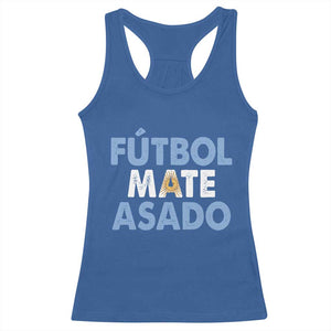 Futbol Mate Asado Argentina Soccer Fan Racerback Tank Top Argentinian Flag Pride Vintage Football Lovers TS10 Royal Blue Print Your Wear