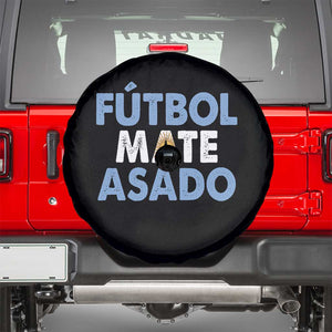 Futbol Mate Asado Argentina Soccer Fan Spare Tire Cover Argentinian Flag Pride Vintage Football Lovers TS10 Black Print Your Wear