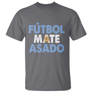Futbol Mate Asado Argentina Soccer Fan T Shirt Argentinian Flag Pride Vintage Football Lovers TS10 Charcoal Print Your Wear
