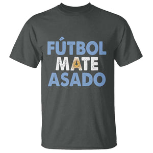 Futbol Mate Asado Argentina Soccer Fan T Shirt Argentinian Flag Pride Vintage Football Lovers TS10 Dark Heather Print Your Wear