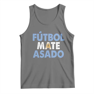 Futbol Mate Asado Argentina Soccer Fan Tank Top Argentinian Flag Pride Vintage Football Lovers TS10 Black Heather Print Your Wear