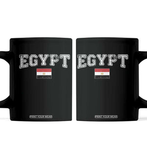 Vintage Egypt Coffee Mug Distressed Flag Patriotic Football Fan Pride Gift for Egyptians TS10 Black Print Your Wear
