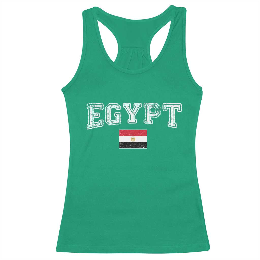 Vintage Egypt Racerback Tank Top Distressed Flag Patriotic Football Fan Pride Gift for Egyptians TS10 Irish Green Print Your Wear