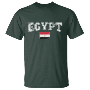 Vintage Egypt T Shirt Distressed Flag Patriotic Football Fan Pride Gift for Egyptians TS10 Dark Forest Green Print Your Wear