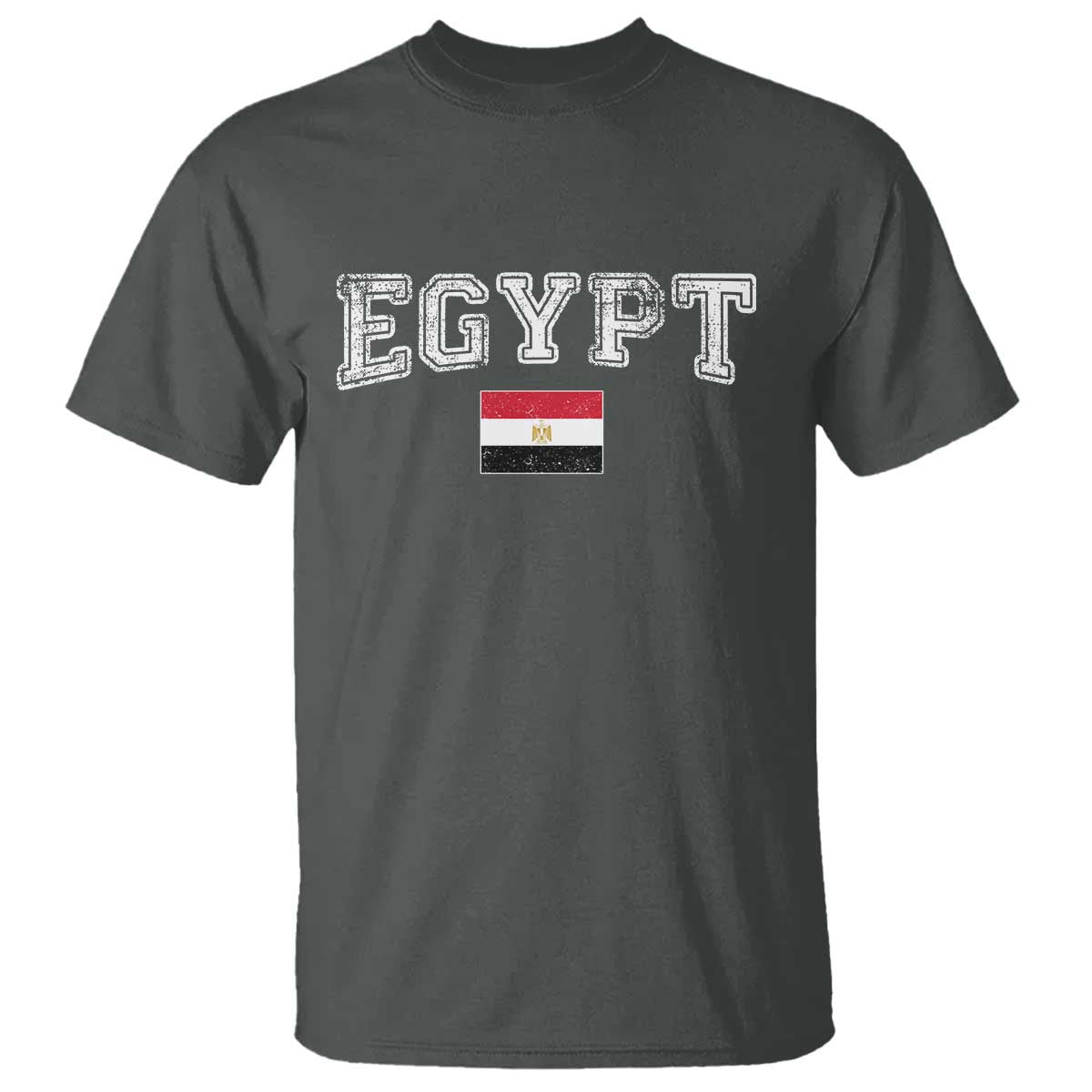Vintage Egypt T Shirt Distressed Flag Patriotic Football Fan Pride Gift for Egyptians TS10 Dark Heather Print Your Wear