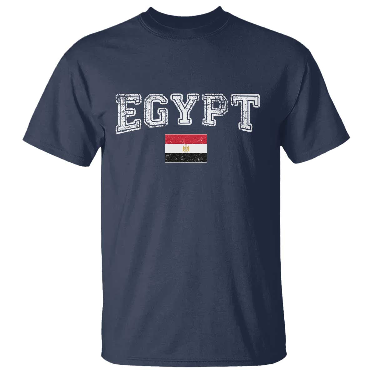 Vintage Egypt T Shirt Distressed Flag Patriotic Football Fan Pride Gift for Egyptians TS10 Navy Print Your Wear
