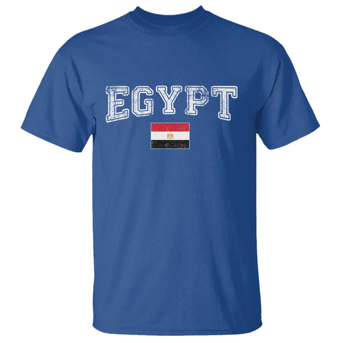 Vintage Egypt T Shirt Distressed Flag Patriotic Football Fan Pride Gift for Egyptians TS10 Royal Blue Print Your Wear
