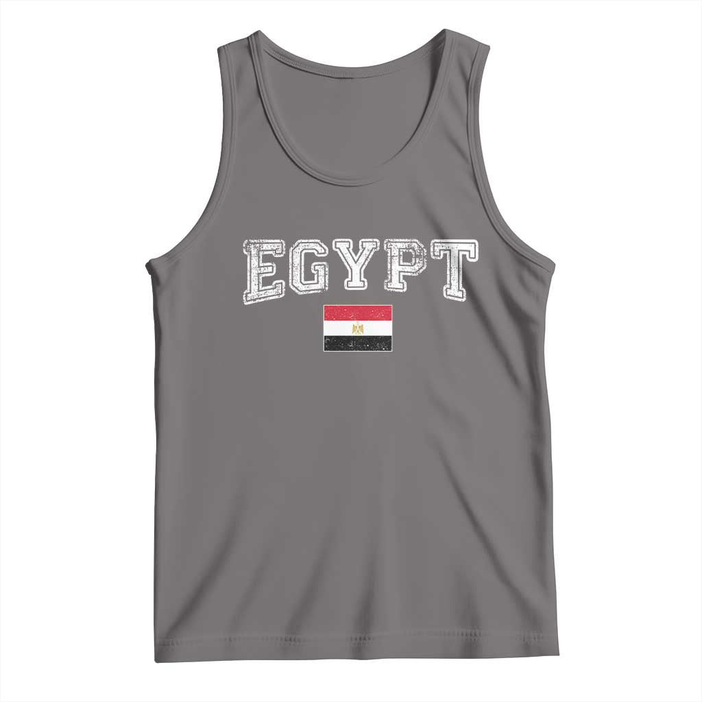 Vintage Egypt Tank Top Distressed Flag Patriotic Football Fan Pride Gift for Egyptians TS10 Deep Heather Print Your Wear