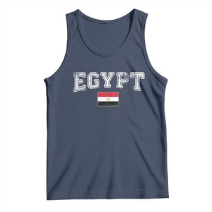 Vintage Egypt Tank Top Distressed Flag Patriotic Football Fan Pride Gift for Egyptians TS10 Navy Print Your Wear