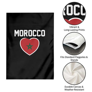 Morocco Heart Flag Garden Flag Patriotic Love Gift for Proud Moroccan TS10 Print Your Wear