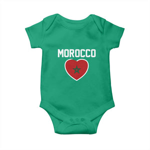 Morocco Heart Flag Baby Onesie Patriotic Love Gift for Proud Moroccan TS10 Irish Green Print Your Wear