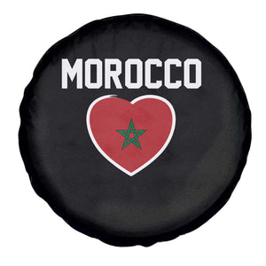 Morocco Heart Flag Spare Tire Cover Patriotic Love Gift for Proud Moroccan TS10 Print Your Wear