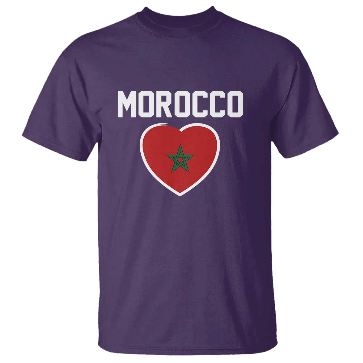 Morocco Heart Flag T Shirt Patriotic Love Gift for Proud Moroccan TS10 Print Your Wear