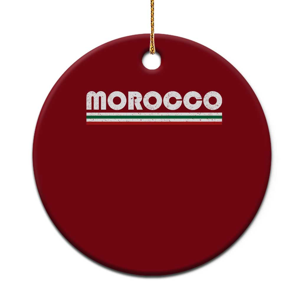 Morocco Ceramic Ornament Retro Vintage Stripes Patriotic Pride Gift for Proud Moroccan TS10 1pc Red Print Your Wear