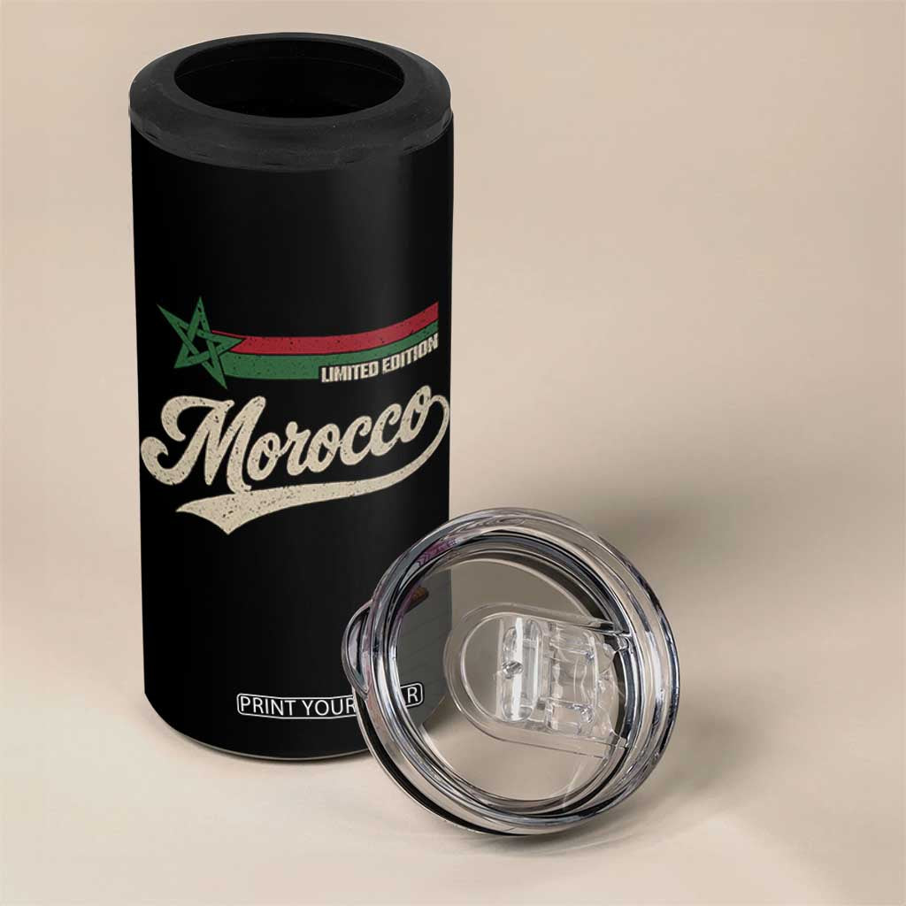 Morocco 4 in 1 Can Cooler Tumbler Limited Edition Vintage Moroccan Pride Retro TS10 Print Your Wear
