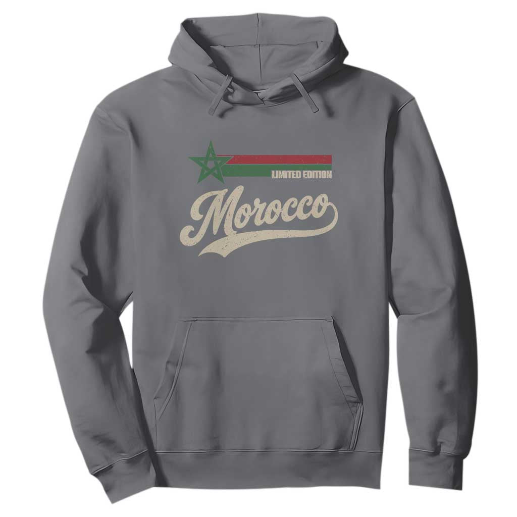 Morocco Hoodie Limited Edition Vintage Moroccan Pride Retro TS10 Charcoal Print Your Wear