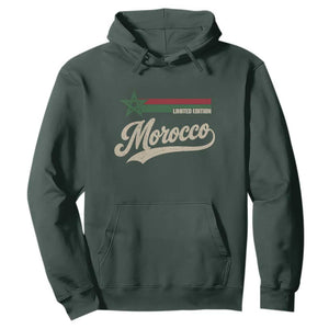 Morocco Hoodie Limited Edition Vintage Moroccan Pride Retro TS10 Dark Forest Green Print Your Wear