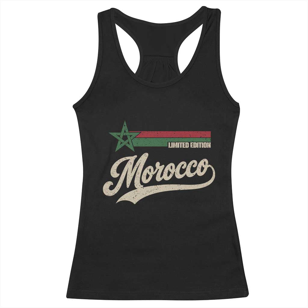 Morocco Racerback Tank Top Limited Edition Vintage Moroccan Pride Retro TS10 Black Print Your Wear