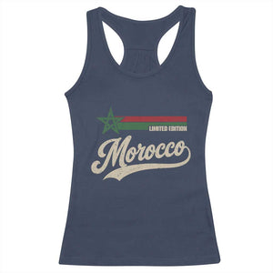 Morocco Racerback Tank Top Limited Edition Vintage Moroccan Pride Retro TS10 Navy Print Your Wear