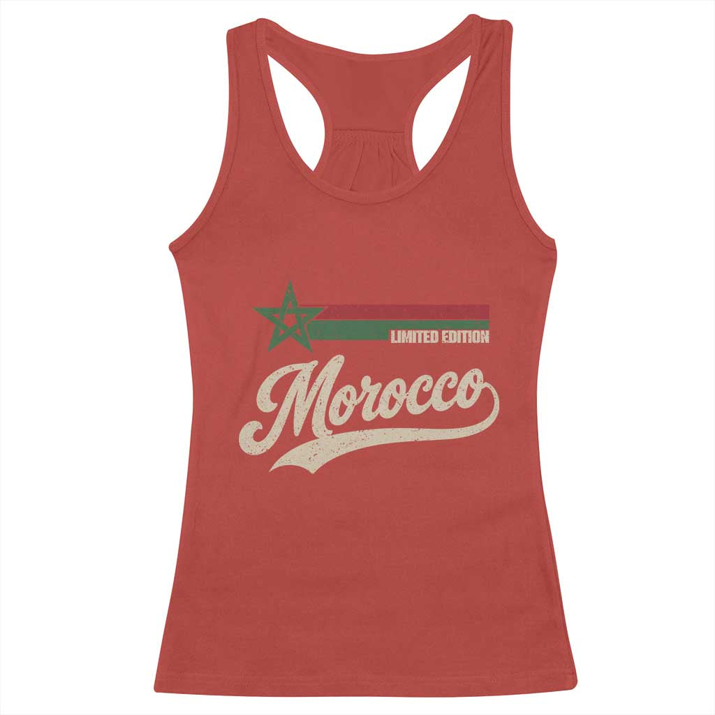 Morocco Racerback Tank Top Limited Edition Vintage Moroccan Pride Retro TS10 Red Print Your Wear
