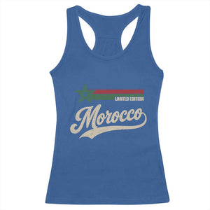 Morocco Racerback Tank Top Limited Edition Vintage Moroccan Pride Retro TS10 Royal Blue Print Your Wear