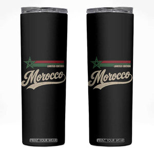 Morocco Skinny Tumbler Limited Edition Vintage Moroccan Pride Retro TS10 Black Print Your Wear