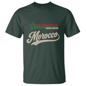 Morocco T Shirt Limited Edition Vintage Moroccan Pride Retro TS10 Dark Forest Green Print Your Wear