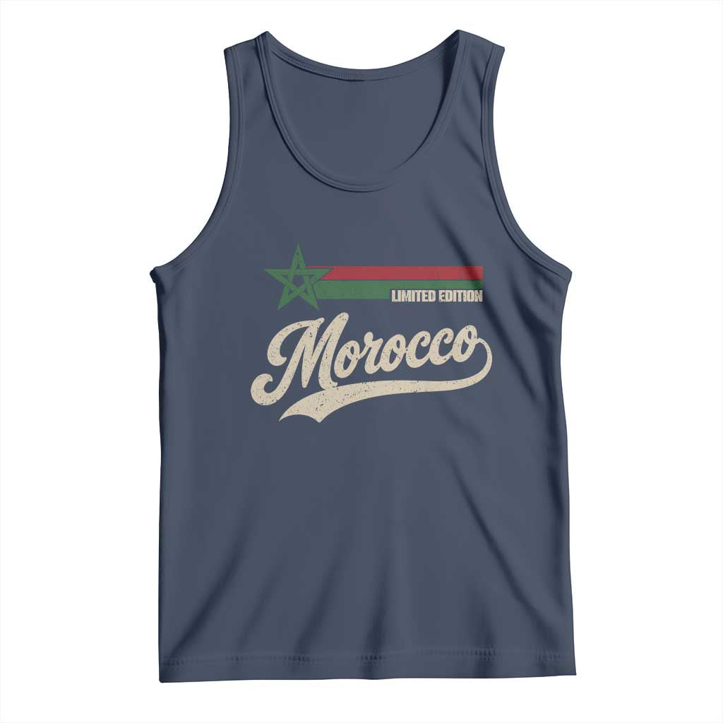 Morocco Tank Top Limited Edition Vintage Moroccan Pride Retro TS10 Navy Print Your Wear
