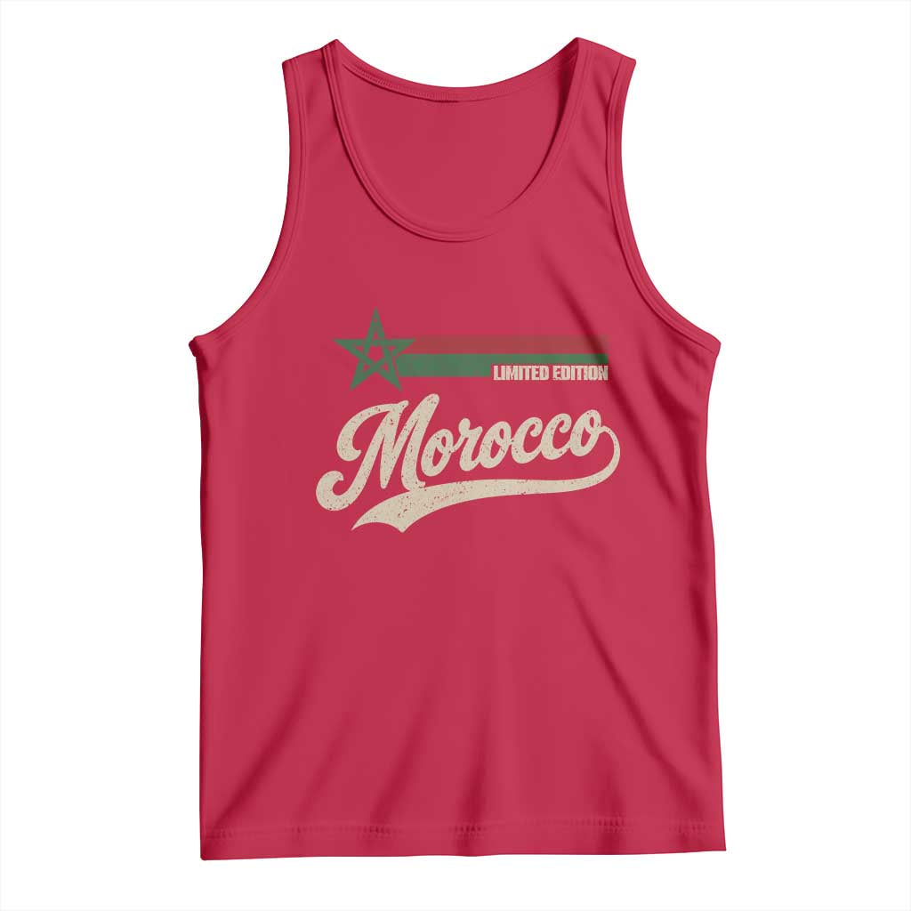 Morocco Tank Top Limited Edition Vintage Moroccan Pride Retro TS10 Red Print Your Wear