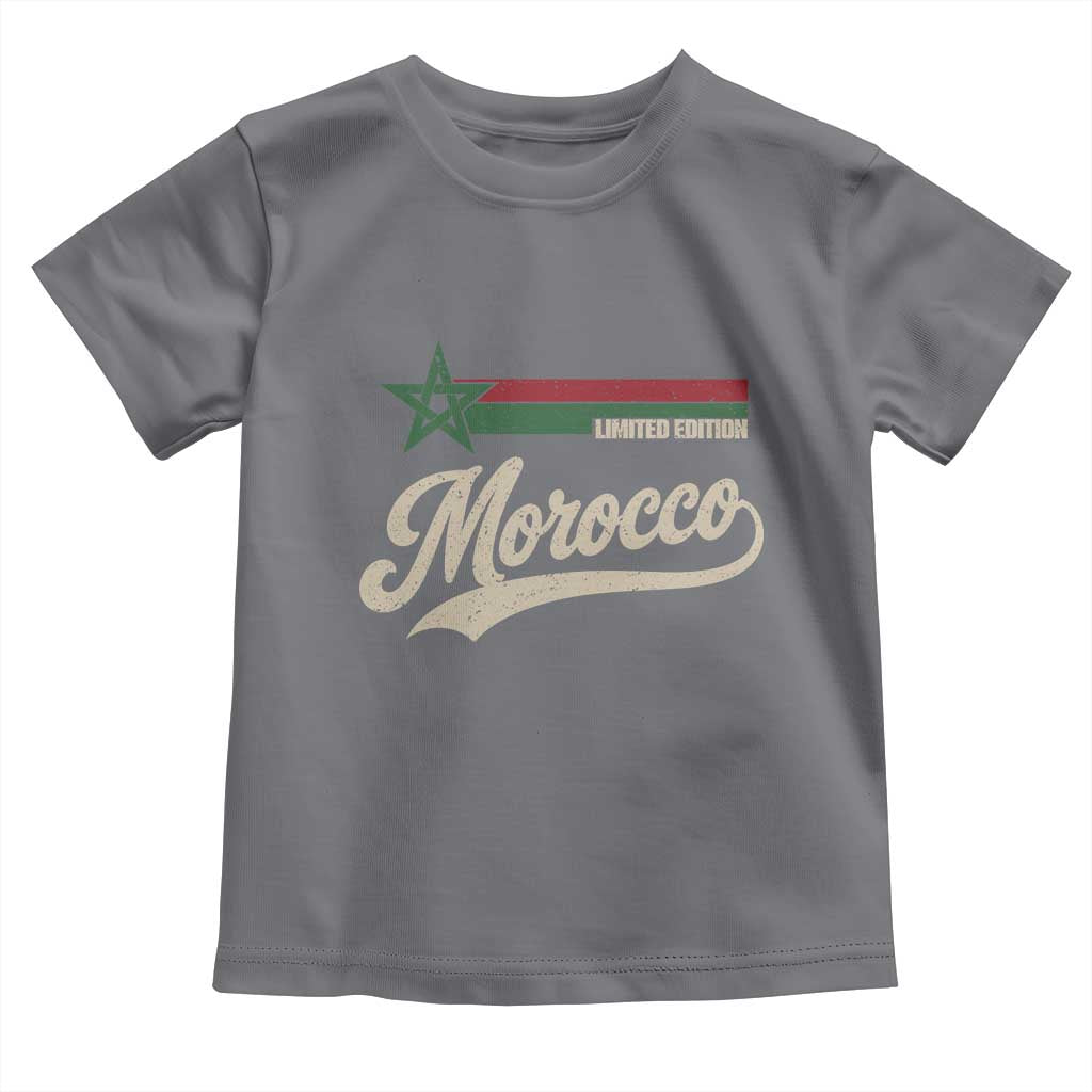 Morocco Toddler T Shirt Limited Edition Vintage Moroccan Pride Retro TS10 Charcoal Print Your Wear