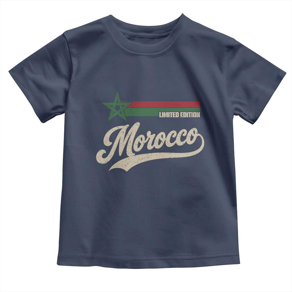 Morocco Toddler T Shirt Limited Edition Vintage Moroccan Pride Retro TS10 Navy Print Your Wear