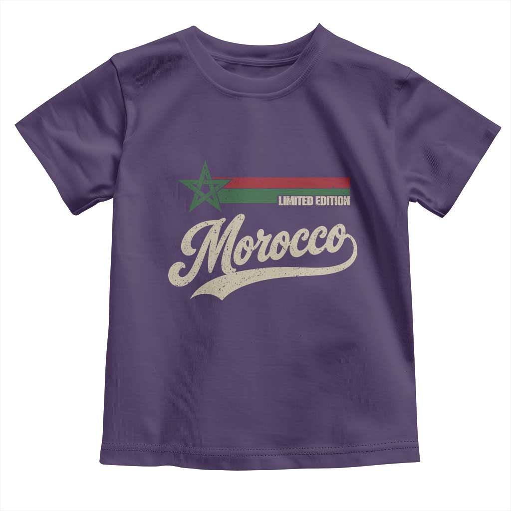 Morocco Toddler T Shirt Limited Edition Vintage Moroccan Pride Retro TS10 Purple Print Your Wear