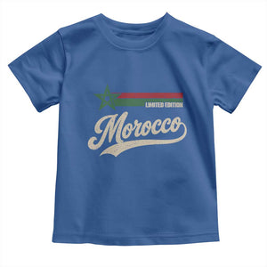 Morocco Toddler T Shirt Limited Edition Vintage Moroccan Pride Retro TS10 Royal Blue Print Your Wear