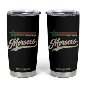 Morocco Tumbler Cup Limited Edition Vintage Moroccan Pride Retro TS10 Black Print Your Wear