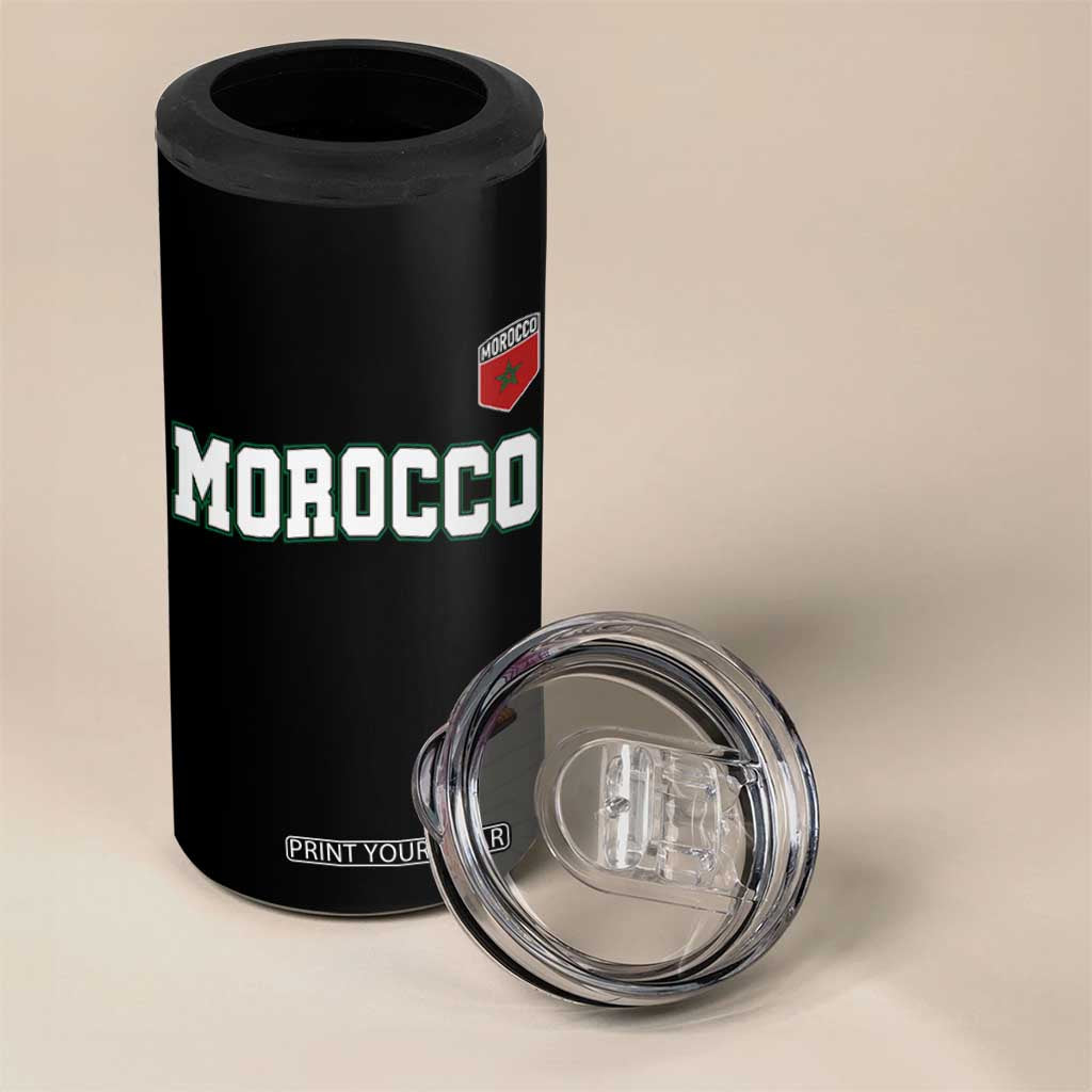 Morocco Moroccan Flag Vintage Pride 4 in 1 Can Cooler Tumbler TS10 Print Your Wear